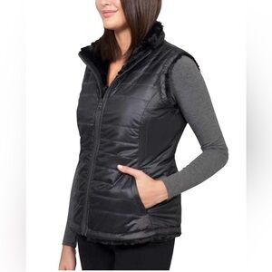 NICOLE Miller reversible faux fur vest size M